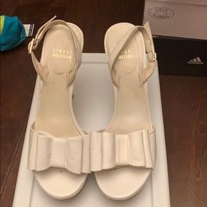 Stuart Weitzman Lucite Heel Sandals